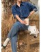 DENIM SHIRT OVERSIZE TOP